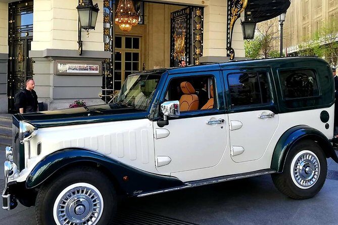 Historic and Modern Madrid by Classic Car Private Tour - Plaza de Colón, science buildings, and the Bernabéu contrast