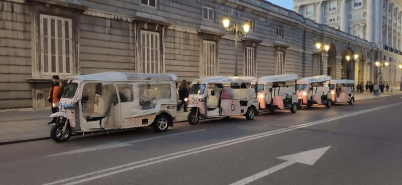 Madrid: City Tours - 6 seats private ecological tuk tuk - Retiro Park and Alcalá Gate: a breather before the big city zoom