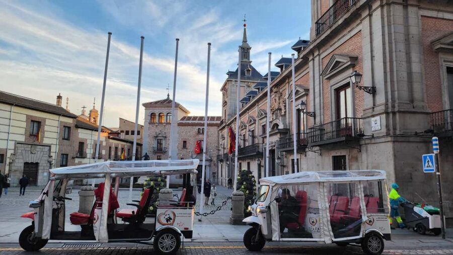 Madrid: Discover the Magic of This City by Tuk Tuk - Plaza Mayor first: Renaissance heart and easy people-watching