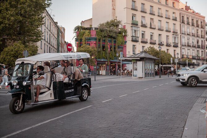 Madrid Historical Tour with Local Guide in Eco Tuk Tuk Private - Electric tuk-tuk Madrid: fast orientation without the backache