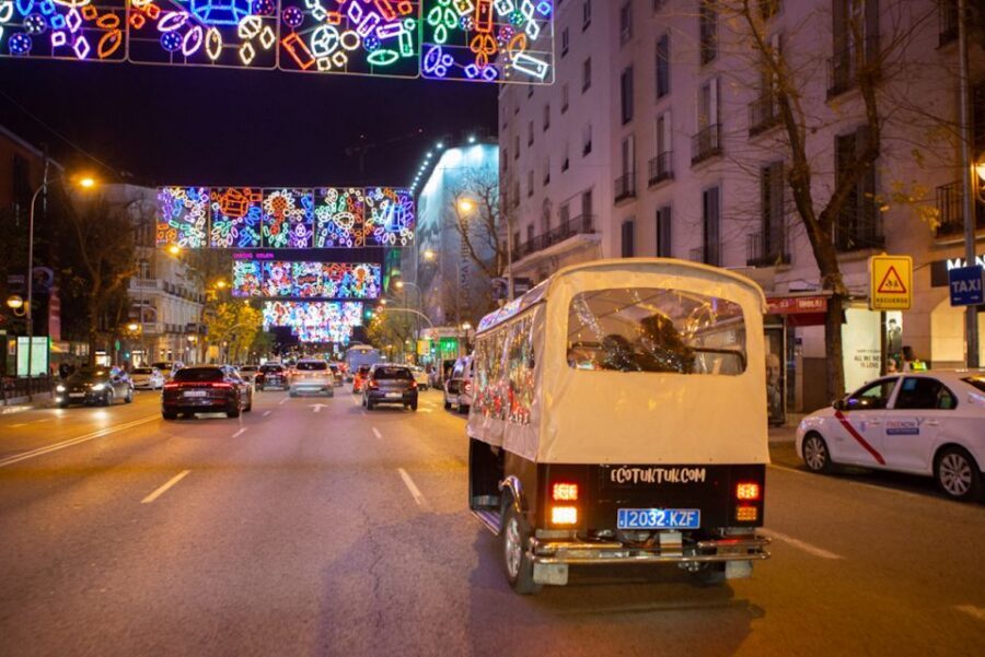 Madrid: Private Christmas Lights Tour by Eco Tuk-Tuk - The One-Hour Route: How You See So Much Without Monument Entry