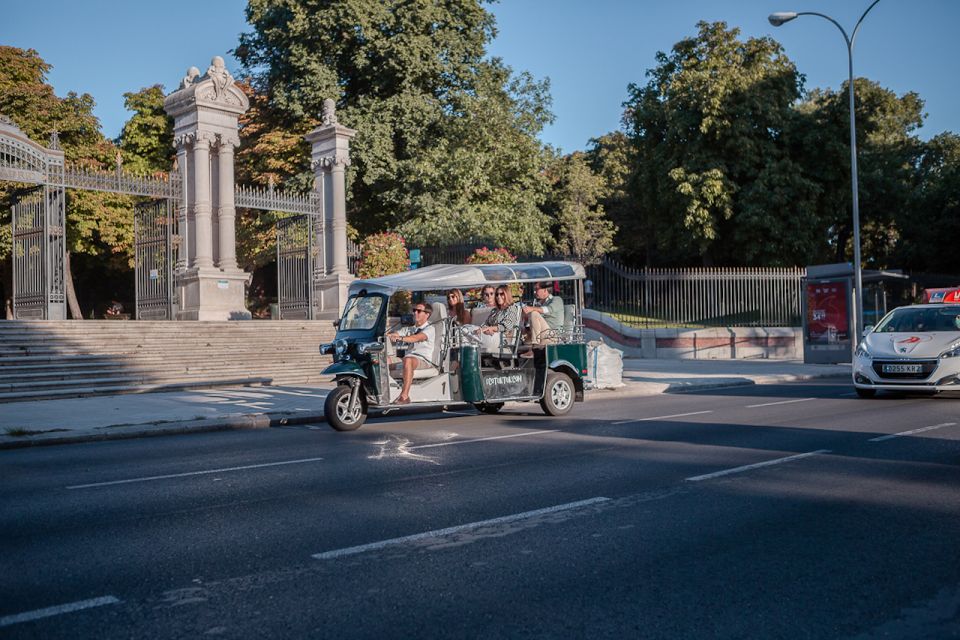 Madrid: Private City Tour by Eco Tuk Tuk - The route: from Mercado de San Miguel to the Royal Palace area