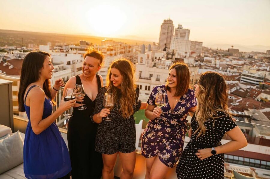 Madrid: Tasty Tapas Tour & Visit to a Terrace with Views - Ending at the Gran Vía View Terrace: Big Photos, Real Relax Time